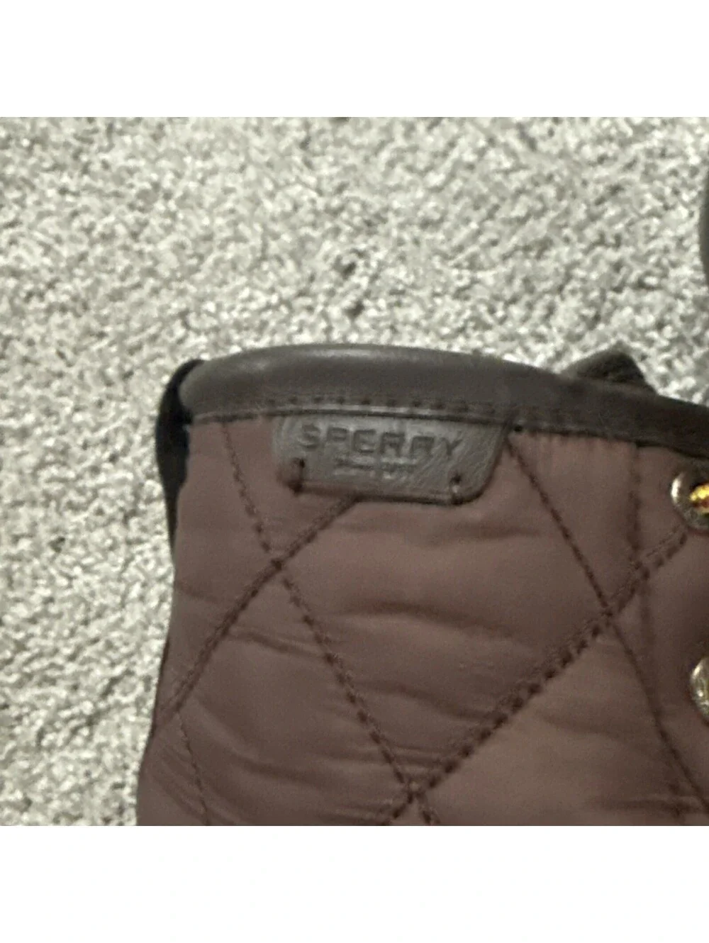 Sperry Snow Boots STS24866 Brown Waterpoof Rubber Soles Topsider Lace Up Accents